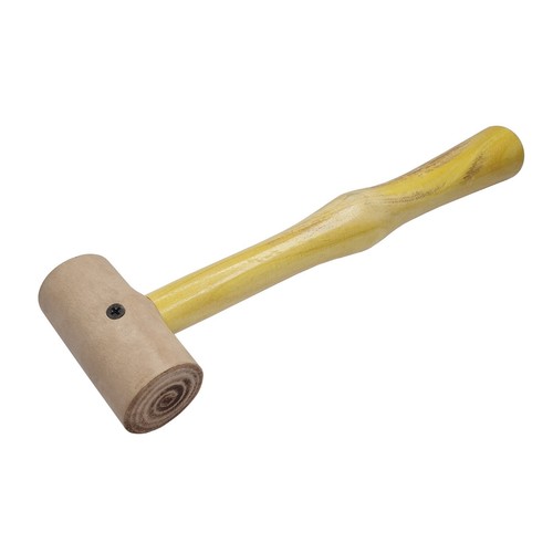 Raw hide leather mallet - raw,